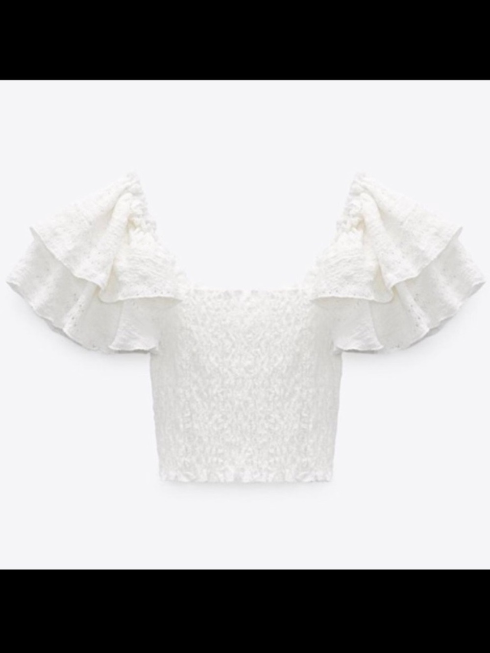 NWT Zara White Lace Crop Top